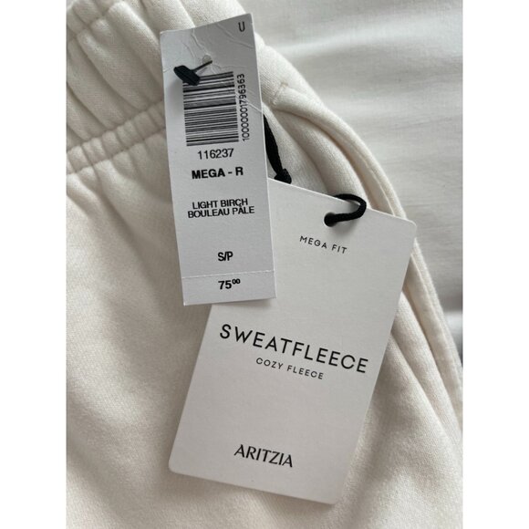 Aritzia Cozy Sweatfleece Mega Jogger Light Birch NWT - Picture 3 of 7